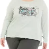 Buy 🌟 Ocean + Coast® Plus Size Long Sleeve Graphic T-Shirt 🔥