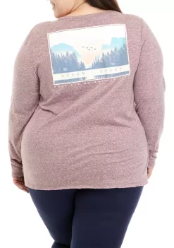 Buy 🌟 Ocean + Coast® Plus Size Long Sleeve Graphic T-Shirt 🔥 -Ocean + Coast® Sales Store Belk 1008