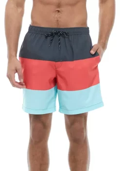 Buy 🎁 Ocean + Coast® Color Block Swim Trunks 🔥 -Ocean + Coast® Sales Store Belk 1014
