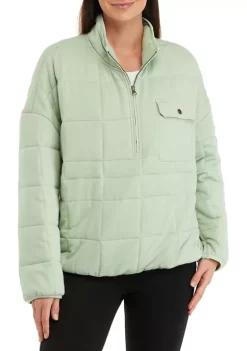 Coupon ❤️ Ocean + Coast® 👩 Women's Long Sleeve Quarter Zip Knit Puffer Jacket 👏 -Ocean + Coast® Sales Store Belk 1060
