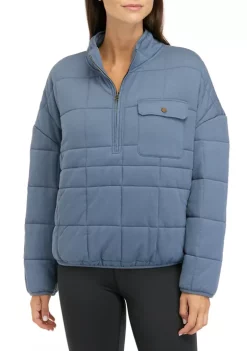 Coupon ❤️ Ocean + Coast® 👩 Women's Long Sleeve Quarter Zip Knit Puffer Jacket 👏 -Ocean + Coast® Sales Store Belk 1061