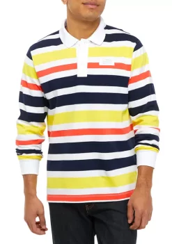 Buy 👏 Ocean + Coast® Long Sleeve Rugby Stripe Polo 👚 Shirt ❤️ -Ocean + Coast® Sales Store Belk 1072