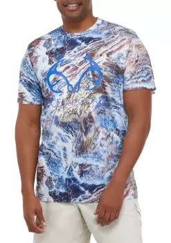 Hot Sale 👍 Ocean + Coast® Big & Tall Ocean Print Graphic T-Shirt 🛒