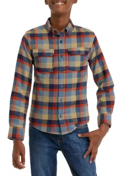Cheapest ✔️ Ocean + Coast® Boys 8-20 Long Sleeve Plaid Flannel 👚 Shirt 🛒 -Ocean + Coast® Sales Store Belk 1152