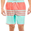 Best Pirce 🧨 Ocean + Coast® Color Blocked Piped Swim Trunks 💯