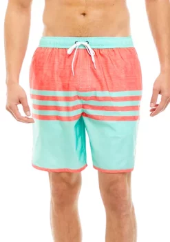 Best Pirce 🧨 Ocean + Coast® Color Blocked Piped Swim Trunks 💯 -Ocean + Coast® Sales Store Belk 1277