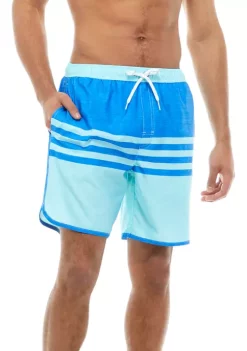 Best Pirce 🧨 Ocean + Coast® Color Blocked Piped Swim Trunks 💯 -Ocean + Coast® Sales Store Belk 1278