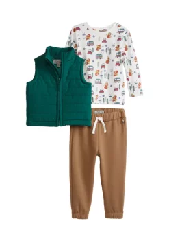 Discount 🎁 Ocean + Coast® Baby Boys 3 Piece Puffer Vest Set 👍
