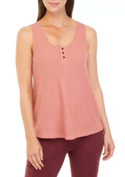 Discount 🔥 Ocean + Coast® 👩 Women's Sleeveless Henley Top 👏 -Ocean + Coast® Sales Store Belk 1448