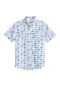 Promo 💯 Ocean + Coast® Boys 8-20 Short Sleeve Printed Fishing 👚 Shirt ⭐ -Ocean + Coast® Sales Store Belk 1482