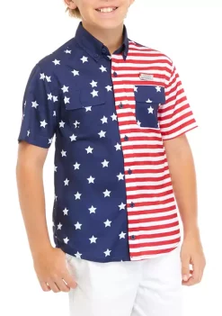 Coupon ⭐ Ocean + Coast® Boys 8-20 Short Sleeve Blocked Fishing 👚 Shirt 🎁 -Ocean + Coast® Sales Store Belk 1489