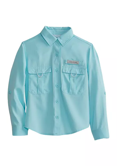 Best Sale 🔥 Ocean + Coast® 👧 Girls 7-16 Long Sleeve Fishing 👚 Shirt ⭐ 2 Best Sale 🔥 Ocean + Coast® 👧 Girls 7-16 Long Sleeve Fishing 👚 Shirt ⭐ - Image 2