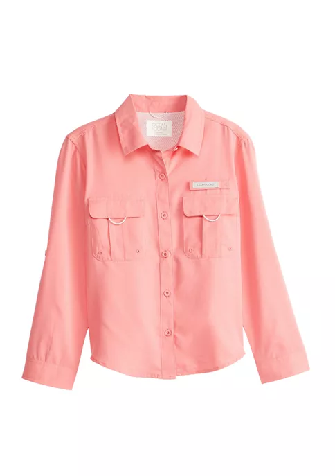 Best Sale 🔥 Ocean + Coast® 👧 Girls 7-16 Long Sleeve Fishing 👚 Shirt ⭐ 4 Best Sale 🔥 Ocean + Coast® 👧 Girls 7-16 Long Sleeve Fishing 👚 Shirt ⭐ - Image 4