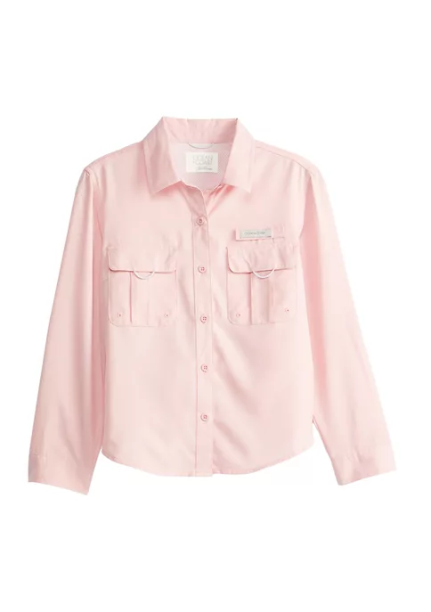 Best Sale 🔥 Ocean + Coast® 👧 Girls 7-16 Long Sleeve Fishing 👚 Shirt ⭐ 5 Best Sale 🔥 Ocean + Coast® 👧 Girls 7-16 Long Sleeve Fishing 👚 Shirt ⭐ - Image 5