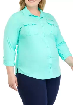 Flash Sale 😉 Ocean + Coast® Plus Size Long Sleeve Fishing 👕 Shirt 🤩