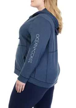 Coupon ❤️ Ocean + Coast® Plus Size Lightweight Full Zip Washed Hoodie 😀 -Ocean + Coast® Sales Store Belk 1601