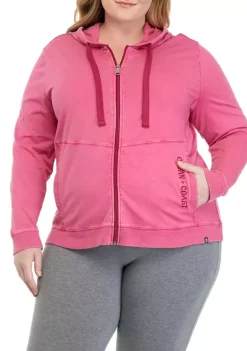 Coupon ❤️ Ocean + Coast® Plus Size Lightweight Full Zip Washed Hoodie 😀 -Ocean + Coast® Sales Store Belk 1603