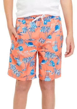 Discount ⭐ Ocean + Coast® Boys 8-20 Printed Swim Trunks 🎉 -Ocean + Coast® Sales Store Belk 1667
