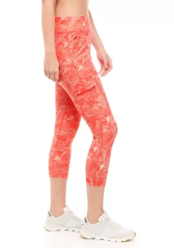 New 🧨 Ocean + Coast® 👩 Women's Printed Cargo Capri Leggings 💯 -Ocean + Coast® Sales Store Belk 1685