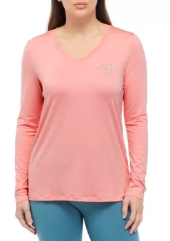 Brand new 🎉 Ocean + Coast® 👩 Women's Long Sleeve V-Neck Graphic T-Shirt 🤩 -Ocean + Coast® Sales Store Belk 1743
