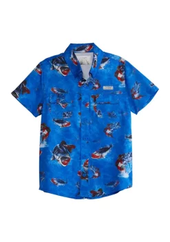 Cheap ✔️ Ocean + Coast® Boys 4-7 Short Sleeve Printed Fishing 👕 Shirt ⌛