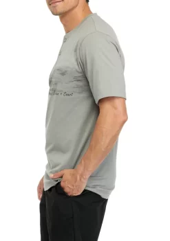 Hot Sale 🎉 Ocean + Coast® Short Sleeve Henley Graphic T-Shirt 🧨 -Ocean + Coast® Sales Store Belk 1821