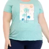 Best Pirce 😍 Ocean + Coast® Plus Size Short Sleeve Scoop Neck Graphic T-Shirt 😍
