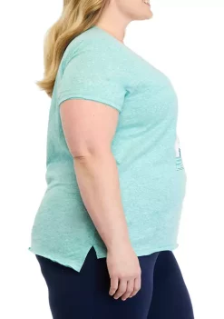 Best Pirce 😍 Ocean + Coast® Plus Size Short Sleeve Scoop Neck Graphic T-Shirt 😍 -Ocean + Coast® Sales Store Belk 1841