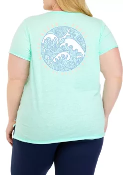 Best Pirce 😍 Ocean + Coast® Plus Size Short Sleeve Scoop Neck Graphic T-Shirt 😍 -Ocean + Coast® Sales Store Belk 1843