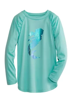 Discount 🔥 Ocean + Coast® 👧 Girls 7-16 Long Sleeve Swim Rash Guard 😉 -Ocean + Coast® Sales Store Belk 1887