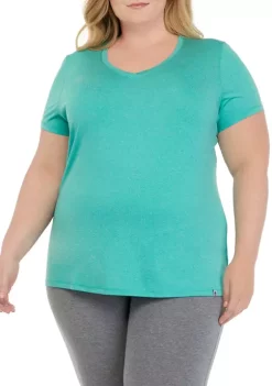 Best deal 🎉 Ocean + Coast® Plus Size V-Neck Solid T-Shirt ✔️