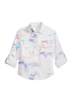 Flash Sale 😀 Ocean + Coast® 👧 Girls 7-16 Long Sleeve Printed Fishing 👕 Shirt 🎉 -Ocean + Coast® Sales Store Belk 1958