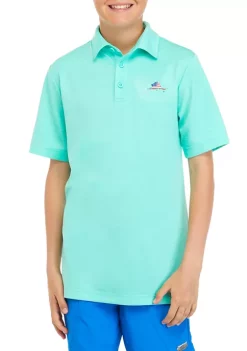 Best Pirce 🧨 Ocean + Coast® Boys 8-20 Short Sleeve Fishing Polo 🛒