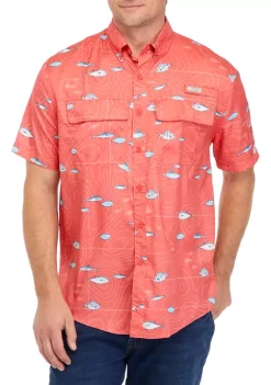 Deals ✨ Ocean + Coast® Short Sleeve Printed Fishing 👚 Shirt ⌛