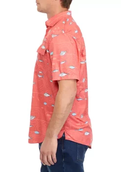 Deals ✨ Ocean + Coast® Short Sleeve Printed Fishing 👚 Shirt ⌛ -Ocean + Coast® Sales Store Belk 2136
