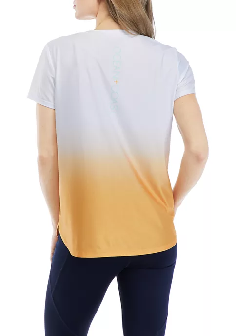 Cheap 🧨 Ocean + Coast® Short Sleeve Dip Dye Knit Rash Guard ✔️ 2 Cheap 🧨 Ocean + Coast® Short Sleeve Dip Dye Knit Rash Guard ✔️ - Image 2