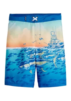 Cheap 🌟 Ocean + Coast® Boys 8-20 Printed Board Shorts 👍 -Ocean + Coast® Sales Store Belk 2187