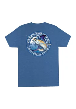 Promo ❤️ Ocean + Coast® Big & Tall Short Sleeve Marlin Graphic T-Shirt 😀