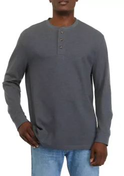 New 🌟 Ocean + Coast® Long Sleeve Thermal Henley 👕 Shirt 🛒