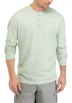 Outlet 😉 Ocean + Coast® Long Sleeve Jaspe Henley 👕 Shirt 🎉 -Ocean + Coast® Sales Store Belk 376