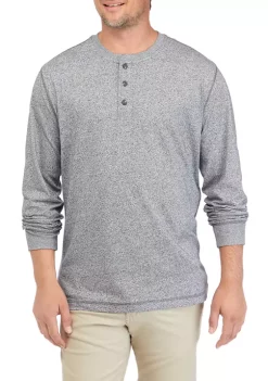 Outlet 😉 Ocean + Coast® Long Sleeve Jaspe Henley 👕 Shirt 🎉 -Ocean + Coast® Sales Store Belk 378