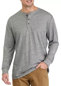 Outlet 😉 Ocean + Coast® Long Sleeve Jaspe Henley 👕 Shirt 🎉 -Ocean + Coast® Sales Store Belk 379