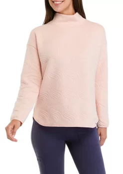 Best Sale 👍 Ocean + Coast® 👩 Women's Long Sleeve Quilted Turtleneck Sweater ❤️