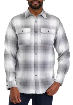 Cheap 🎁 Ocean + Coast® Big & Tall Long Sleeve Flannel 👕 Shirt ✔️