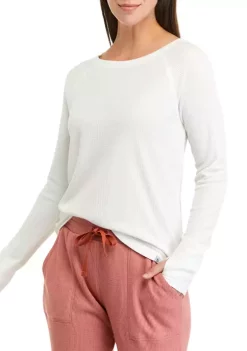 Best Sale 🌟 Ocean + Coast® 👩 Women's Long Sleeve Waffle Knit Top ⌛ -Ocean + Coast® Sales Store Belk 660