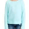 Brand new ⭐ Ocean + Coast® 👧 Girls 7-16 Long Sleeve Round Hem Waffle Knit T-Shirt 🔔