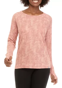 Deals 😉 Ocean + Coast® 👩 Women's Printed Long Sleeve Waffle 👕 Shirt 🎁 -Ocean + Coast® Sales Store Belk 752