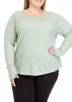 New ✔️ Ocean + Coast® Plus Size Long Sleeve Waffle Knit 👚 Shirt 😉 -Ocean + Coast® Sales Store Belk 771