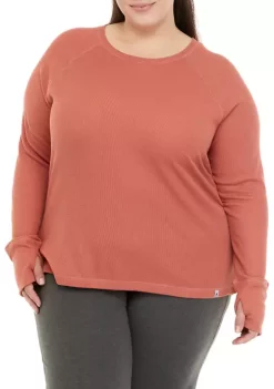 New ✔️ Ocean + Coast® Plus Size Long Sleeve Waffle Knit 👚 Shirt 😉 -Ocean + Coast® Sales Store Belk 773