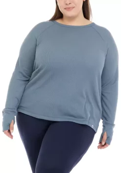 New ✔️ Ocean + Coast® Plus Size Long Sleeve Waffle Knit 👚 Shirt 😉 -Ocean + Coast® Sales Store Belk 775